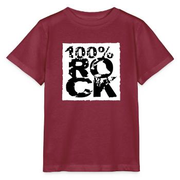 100% Percent Rock Heavy Metal Musique Texte Logo Fun - T-shirt bio MINI CREATOR Stanley/Stella Enfant - bordeaux - Devant - Kain (125cm)
