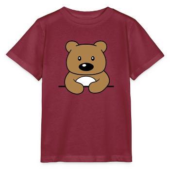 frame text write teddy grizzly baer baerchen - Stanley/Stella MINI CREATOR Kids’ T-Shirt - burgundy - Front - Kain (125cm)