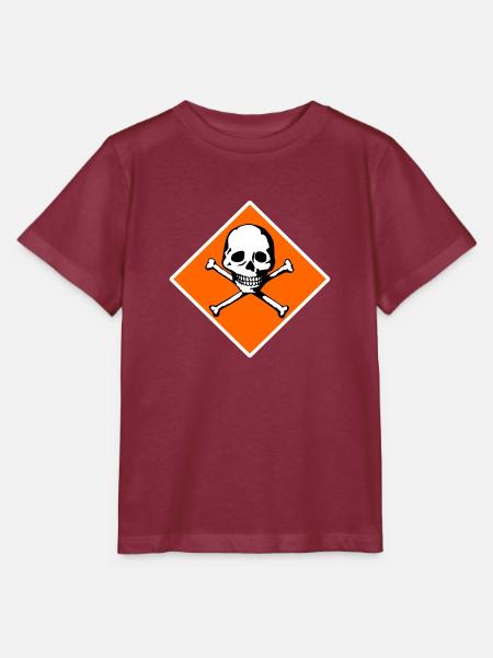 Schädel und Knochen - Stanley/Stella Kinder T-Shirt MINI CREATOR - Burgunderrot