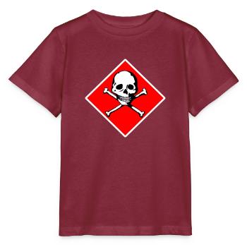 Schädel und Knochen - Stanley/Stella Kinder T-Shirt MINI CREATOR  - Burgunderrot - Vorne - Kain (125cm)