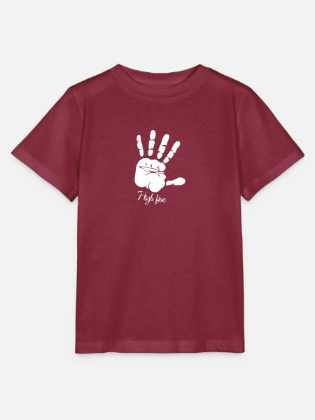 high five - Stanley/Stella Kinder T-Shirt MINI CREATOR - Burgunderrot