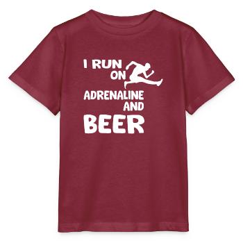 Marathon Triathlon Running Jogging Biking Cycling - Stanley/Stella MINI CREATOR Kids’ T-Shirt - burgundy - Front - Kain (125cm)
