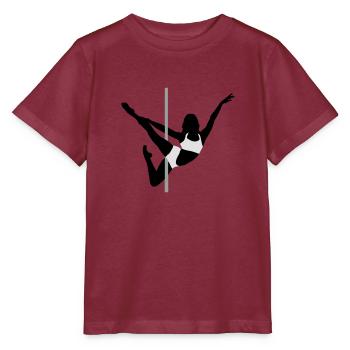 Pole Dance - Stanley/Stella Kinder T-Shirt MINI CREATOR  - Burgunderrot - Vorne - Kain (125cm)