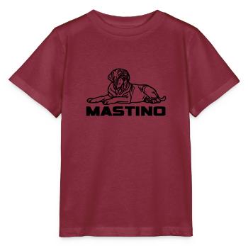 mastino © www.dog-power.nl - Stanley/Stella MINI CREATOR Kids’ T-Shirt - burgundy - Front - Kain (125cm)