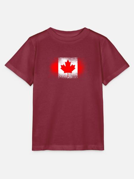 Drapeau Canada Grunge Cadeau Québec Canadien - T-shirt bio MINI CREATOR Stanley/Stella Enfant - bordeaux