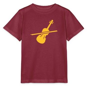 Geige - Stanley/Stella Kinder T-Shirt MINI CREATOR  - Burgunderrot - Vorne - Kain (125cm)