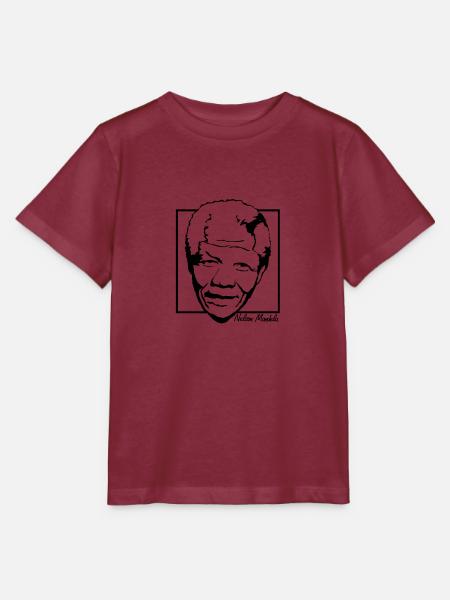 Nelson Mandela - T-shirt bio MINI CREATOR Stanley/Stella Enfant - bordeaux