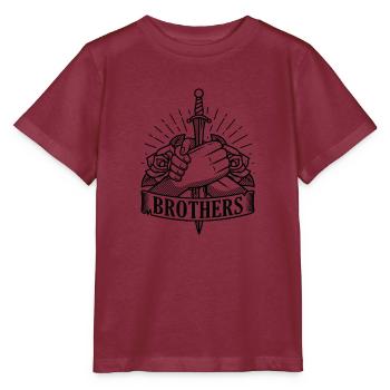 Frères frères cohésion frères et soeurs - T-shirt bio MINI CREATOR Stanley/Stella Enfant - bordeaux - Devant - Kain (125cm)