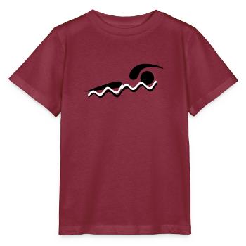 Schwimmen - Stanley/Stella Kinder T-Shirt MINI CREATOR  - Burgunderrot - Vorne - Kain (125cm)