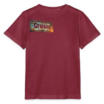 Cruising-Schild im rostigen Vintage-Look - Stanley/Stella Kinder T-Shirt MINI CREATOR  - Burgunderrot - Vorne - Kain (125cm)