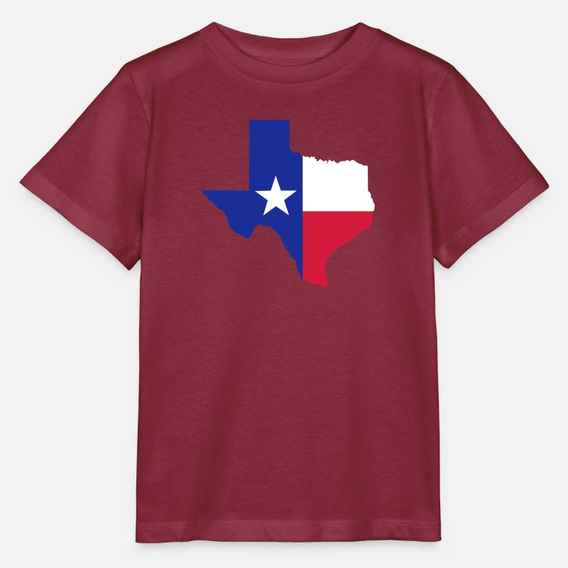 Texas - T-shirt bio MINI CREATOR Stanley/Stella Enfant - bordeaux