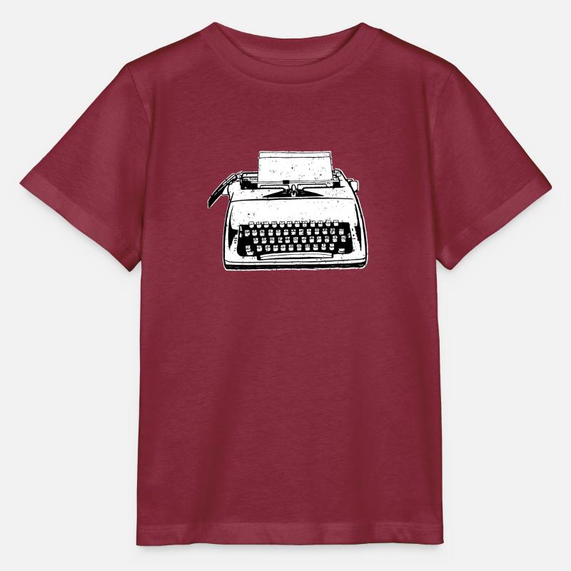 typewriter - Stanley/Stella MINI CREATOR Kids’ T-Shirt - burgundy