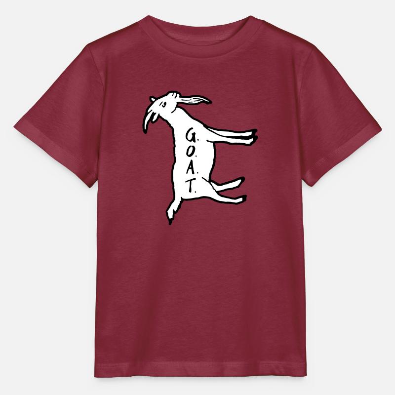 Chèvre 90 ° gauche - T-shirt bio MINI CREATOR Stanley/Stella Enfant - bordeaux