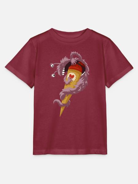 Schultütenmonster - Stanley/Stella Kinder T-Shirt MINI CREATOR - Burgunderrot