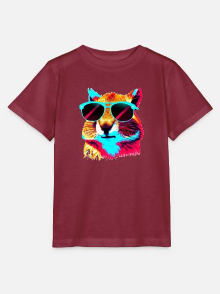 hamster cool - Stanley/Stella Kinder T-Shirt MINI CREATOR  - Burgunderrot
