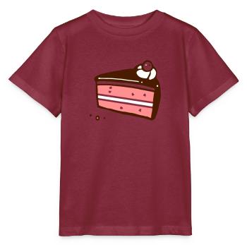 Torte Partnershirt -Yummy Baby - Stanley/Stella Kinder T-Shirt MINI CREATOR  - Burgunderrot - Vorne - Kain (125cm)