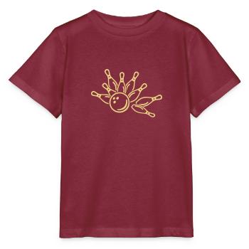 Bowling - Stanley/Stella MINI CREATOR Kids’ T-Shirt - burgundy - Front - Kain (125cm)
