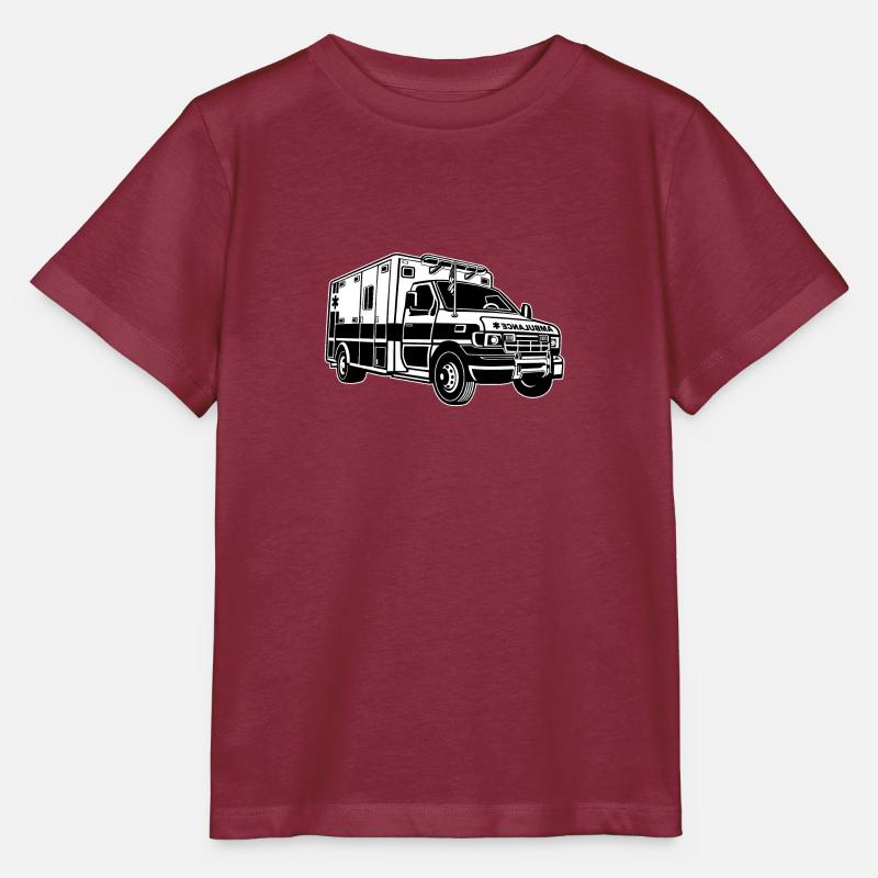Ambulance / Ambulance 01_schwarz blanc - T-shirt bio MINI CREATOR Stanley/Stella Enfant - bordeaux