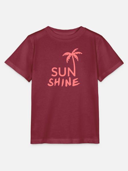 SUN SHINE - Stanley/Stella Kinder T-Shirt MINI CREATOR - Burgunderrot
