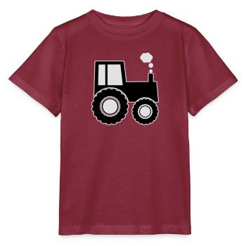 tracteur - T-shirt bio MINI CREATOR Stanley/Stella Enfant - bordeaux - Devant - Kain (125cm)