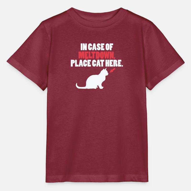 Chat drôle - T-shirt bio MINI CREATOR Stanley/Stella Enfant - bordeaux