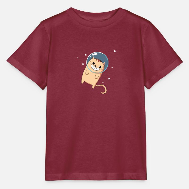 Cat - Outer Space - Kitten - Outer Space - Stanley/Stella MINI CREATOR Kids’ T-Shirt - burgundy