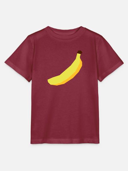 Banane Vektor - Stanley/Stella Kinder T-Shirt MINI CREATOR - Burgunderrot