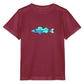 pike-perch - Stanley/Stella MINI CREATOR Kids’ T-Shirt - burgundy - Front - Kain (125cm)