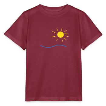 Sun and sea - Stanley/Stella MINI CREATOR Kids’ T-Shirt - burgundy - Front - Kain (125cm)