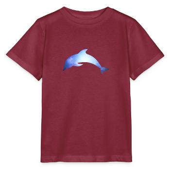 Delphin - Stanley/Stella Kinder T-Shirt MINI CREATOR  - Burgunderrot - Vorne - Kain (125cm)