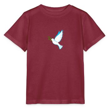 Dove of Peace - Stanley/Stella MINI CREATOR Kids’ T-Shirt - burgundy - Front - Kain (125cm)