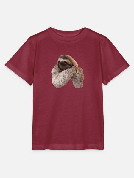 Faultier / Sloth - Stanley/Stella Kinder T-Shirt MINI CREATOR  - Burgunderrot