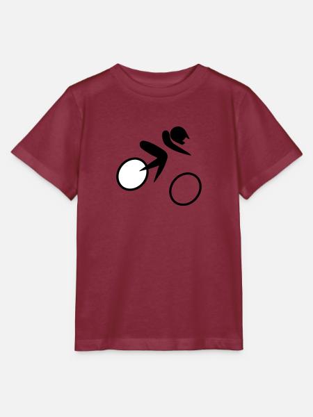 Gelände Fahrradrennen - Stanley/Stella Kinder T-Shirt MINI CREATOR  - Burgunderrot