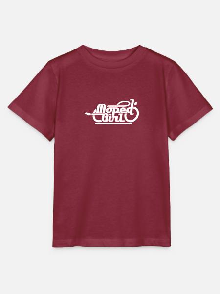 Moped Girl / Mopedgirl (V1) - Stanley/Stella Kinder T-Shirt MINI CREATOR - Burgunderrot