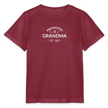 Befördert zu Oma Est. 2021 II - Stanley/Stella Kinder T-Shirt MINI CREATOR  - Burgunderrot - Vorne - Kain (125cm)