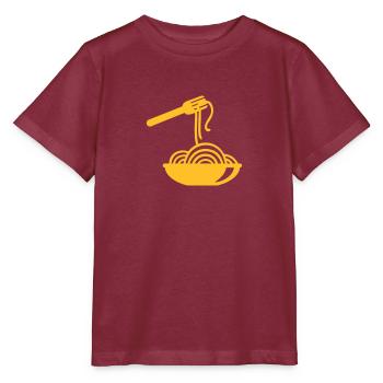 Nudeln - Stanley/Stella Kinder T-Shirt MINI CREATOR  - Burgunderrot - Vorne - Kain (125cm)