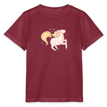 Poney pour enfants - T-shirt bio MINI CREATOR Stanley/Stella Enfant - bordeaux - Devant - Kain (125cm)