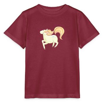 pony - Stanley/Stella MINI CREATOR Kids’ T-Shirt - burgundy - Front - Kain (125cm)