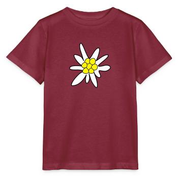 Edelweiss, ghosteweed - Stanley/Stella MINI CREATOR Kids’ T-Shirt - burgundy - Front - Kain (125cm)
