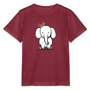 Elephant smile - T-shirt bio MINI CREATOR Stanley/Stella Enfant - bordeaux - Devant - Kain (125cm)