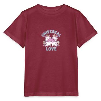 Manfred and Mathilda Einhorn - Stanley/Stella MINI CREATOR Kids’ T-Shirt - burgundy - Front - Kain (125cm)