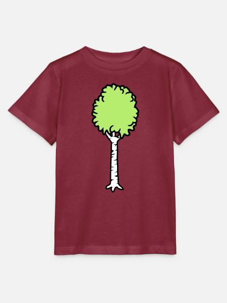 Birke Bäumchen Cool - Stanley/Stella Kinder T-Shirt MINI CREATOR - Burgunderrot