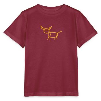 Kinderzeichnungen: Stier - Stanley/Stella MINI CREATOR Kids’ T-Shirt - burgundy - Front - Kain (125cm)