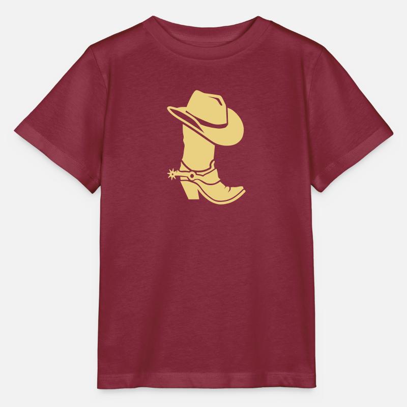 Cowboy - T-shirt bio MINI CREATOR Stanley/Stella Enfant - bordeaux