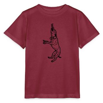Stafford play © www.dog-power.nl - Stanley/Stella MINI CREATOR Kids’ T-Shirt - burgundy - Front - Kain (125cm)