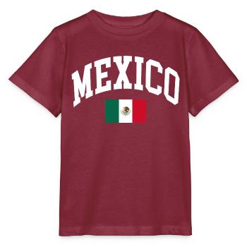 Mexico - Stanley/Stella MINI CREATOR Kids’ T-Shirt - burgundy - Front - Kain (125cm)