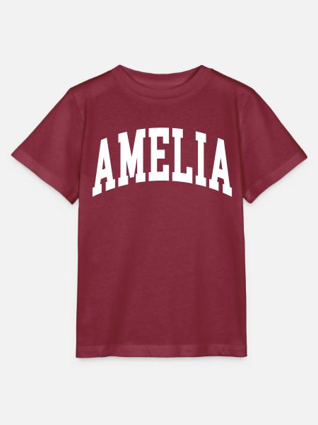 Amelia - Stanley/Stella Kinder T-Shirt MINI CREATOR - Burgunderrot