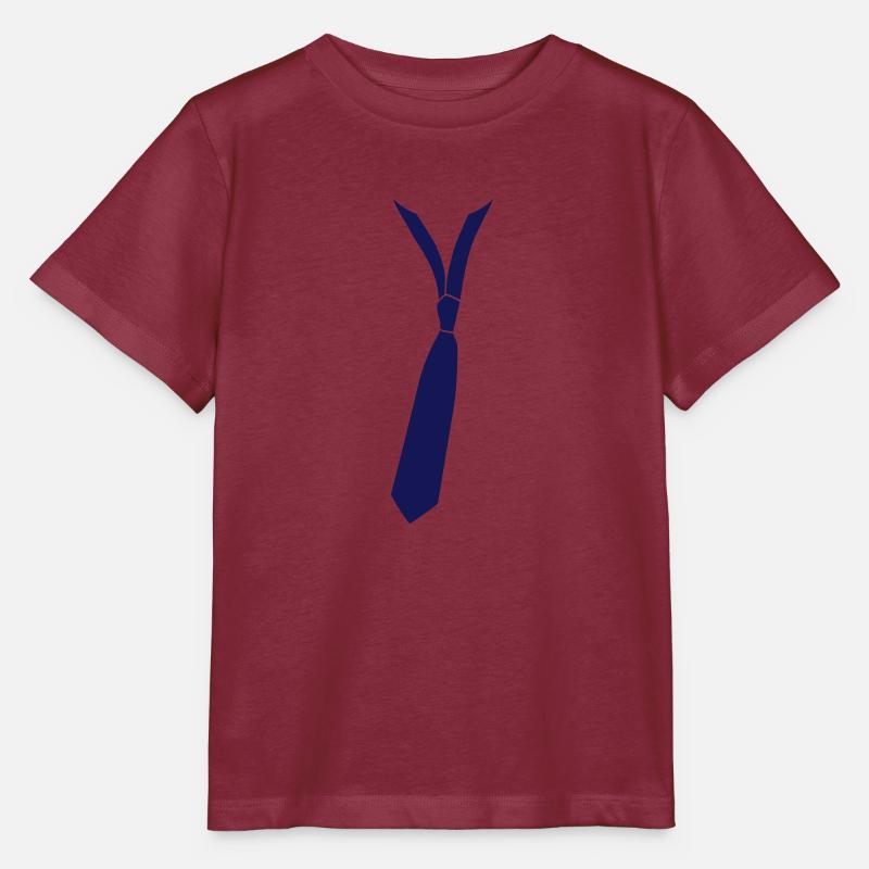 cravate decontratée - T-shirt bio MINI CREATOR Stanley/Stella Enfant - bordeaux