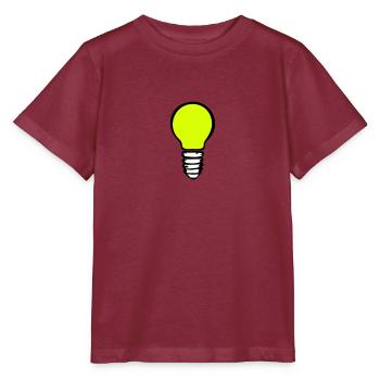 Glühbirne 3farbig - Stanley/Stella Kinder T-Shirt MINI CREATOR  - Burgunderrot - Vorne - Kain (125cm)
