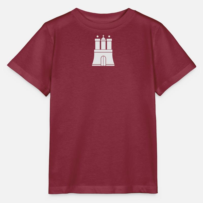 Hamburg Symbol Hamburger Wappen - Stanley/Stella Kinder T-Shirt MINI CREATOR - Burgunderrot